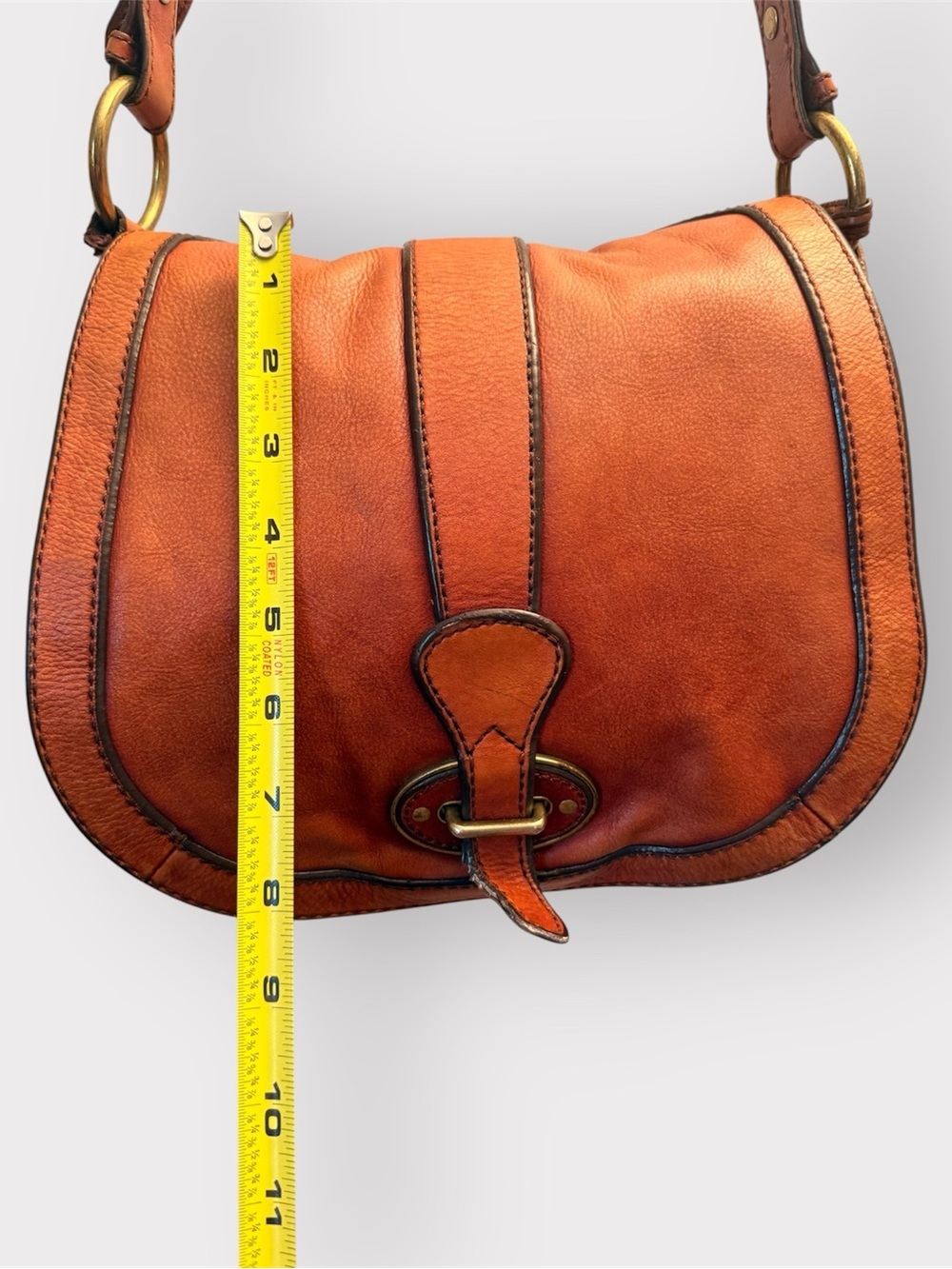 Vintage Reissue Fossil Leather Saddle Shoulder/crossbody Bag - Picture 6 of 16